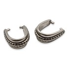 Pinch Bails Dark Silver 14mm Antique Pewter Hammered Vintage Pendant Holder 4pk