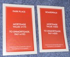 2013 Hasbro Monopoly Replacement Piece 2 Blue Property Cards