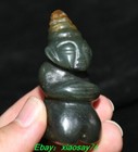 2 1  Chinese Natural Hetian Jade Carved People Person Figure Amulet Pendant
