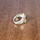 Vintage Sterling Silver Ring With Black Onyx Inlay Rectangle Stone Size 6