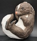 Vtg 1988 River Shore Snuggle Babies Resting Skunk Figurine Jb Smith 5  Taiwan