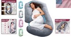 Luxurious 57-inch Pregnancy Pillow - U V C Shaped Full Body Support For Moms