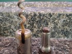 Antique Anheuser Bush Beer Advertising Compact Corkscrew Wine Bottle Opener