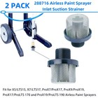 8pcs 288716 3 4  Inlet Strainer 288749 Spray Gun Filter Set For Graco Black