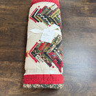 Pottery Barn Holiday Patchwork Embroidered Quilted Cotton Table Runner 18 X 108 