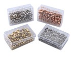 1000pcs 4x15mm Mixed Metallic Color Sewing Pins Pearl Ball Head Pins Straight   