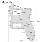 Musiclily Pro 12 Hole Wide Range Hh Pickguard For Fender 72 Tele Thinline Guitar