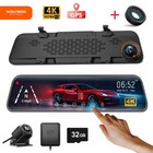 Wolfbox 4k G840s 12  Dash Cam Car Rear Mirror View Backup Dual Camera With Cpl