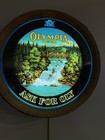 Olympia Lighted Beer Motion Sign Waterfall Works  1980 Clean