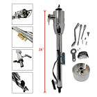 Chrome 28  Tilt Automatic Steering Column W  Key   Wheel Adapter Hot Rod For Gm