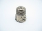 Antique Sterling Silver 15 7mm Raised Branch Design Sewing Thimble