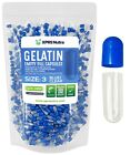 Size 3 Blue clear Empty Gelatin Pill Capsules Kosher Gelcaps Gluten-free Caps