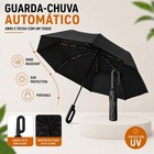Automatic Compact Umbrella Uv Sun Protection Rain Windproof Portable Ring Buckle