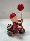 Vintage 50 Suzuki Mechanical Celluloid Santa On Tricycle Wind Up Tin Litho Japan