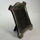 Vintage Ornate Bow Garland Picture Frame Silver Victorian Old World French 6x8