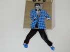 Elvis Presley Shaped Wall Clock  Blue Plaid Design  Retro Music Decor