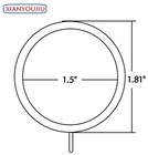 72 Pcs 1 5-inch Black Metal Curtain Rings With Eyelets For 1 1 4 Inch Rod