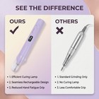 2 In 1 Electric Nail Drill With Light For Manicure Rechargeable Ergonomic H Uhiq