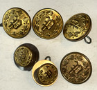 Vintage Lot 38 Military Police Brass Buttons Waterbury International Random Mix
