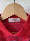 Vintage Mcgregor Polo Men   s Size Large Short Sleeve Shirt Usa Red W Blue Stripes