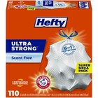 Ultra Strong 13 Gallon Trash Bags - Tall Kitchen Drawstring  Odor Control  110 C