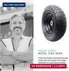 10-inch Solid Replacement Tire And Wheel 4 10 3 50-4  - Flat Free Tires For Cart