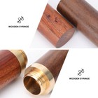 2 Pcs Wooden Storage Knitting Box Sewing Organizer Tube