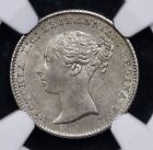 1845 Great Britain Silver 4 Pence Ngc Ms 62