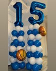 2 Balloon - Metallic Blue Birthday Number Balloons  40 Inch Large Foil Balloons