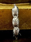 Vintage Mexico 2    Sterling Leaf Design Hair Barrette Clip