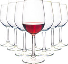 Wine Glasses Set Of 8  12 Oz Red White Wine Glasses  Clear  Dishwasher Safe