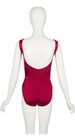 Norma Kamali 1980s Vintage Burgundy Faux Wrap One-piece Swimsuit Sz S M