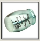 Blue Pet Memorial Small Urns 1 57inch For Dog cat Ashes Stainless Steel