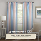Spectrum Rod Pocket Panel Window Curtain - 50 Inch Width  84 Inch Length - Rose