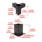 Pergola Brackets 3 Way Right Angle Corner Post Bracket Base 4  X 4  Wood Lumber