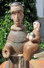 Gorgeous Antique Saint Anthony Spanish Colonial Santo Wood Carving 19th Century