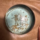 Palmer Cox Brownie Antique Advertising  Glass Embossed Paperweight Unusual