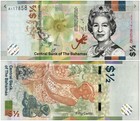 Bahamas 50 Cents - 5 Dollars 4 Pieces Full Set  2017-2020  P-a77-78a  Unc