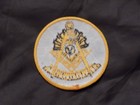 Masonic Past Master Patch Iron Sew Freemason Fraternity Black Gold New 