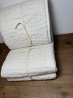 Pottery Barn Pick-stitch Handcrafted Cotton Linen Quilted Shams   Ivory   King