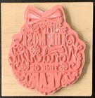 Stampabilities Christmas Most Wonderful Time Of The Year Ornament Rubber Stamp