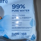 Huggies 99  Pure Water Baby Wipes  Unscented Hypoallergenic  3 Packs  168 Wipes