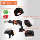 Portable 20v Cordless Car Washer Hose Set High Pressure Watering Gun Spray Pump