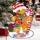 Gnome Fall Christmas Garden Flag Double Sided Fall Yard Flag Gingerbread Man