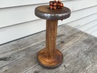 Antique Industrial Wooden Textile Thread Sewing Spool Wood 9 5    Tall Brown J1