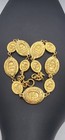 Authentic Gold Plated Chanel Cc Medallion Necklace   Vintage Necklace  Chn-79