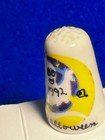 Vintage Halloween Ghost Thimble  Hand Painted Porcelain  Unsigned