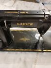 Singer 301 A Black Portable Sewing Machine For Parts Only  No Cord No Pedal