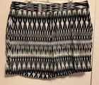 Worthington Shorts Sz 8 Black ivory Women   s Design Flat Front High Rise Pockets