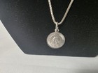 Holy Face Of Jesus Christ Medal Sterling Silver Pendant Antique Necklace Chain